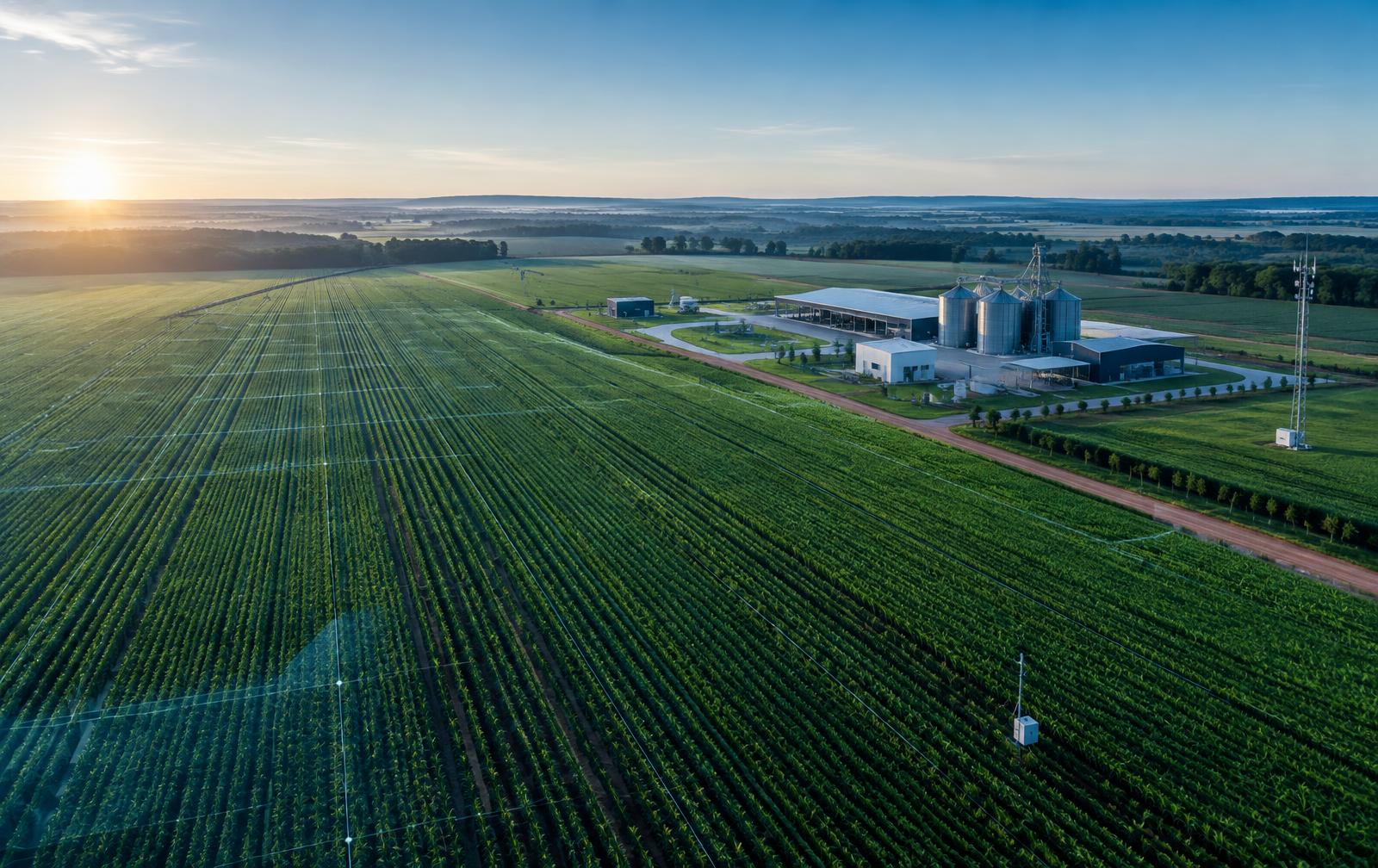 Operação agrícola conectada à tecnologia